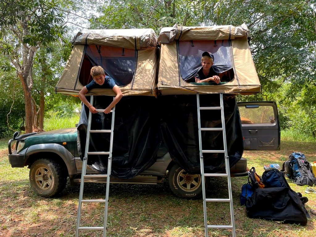 4x4 Land Cruiser Prado TX/TZ with 2 Rooftop Tents and Camping Gear - Self Drive Safari Rental East Africa - land-cruiser-prado-tx-tz-with-2-rooftop-tents-4x4-rooftop-tent-cars-for-self-drive